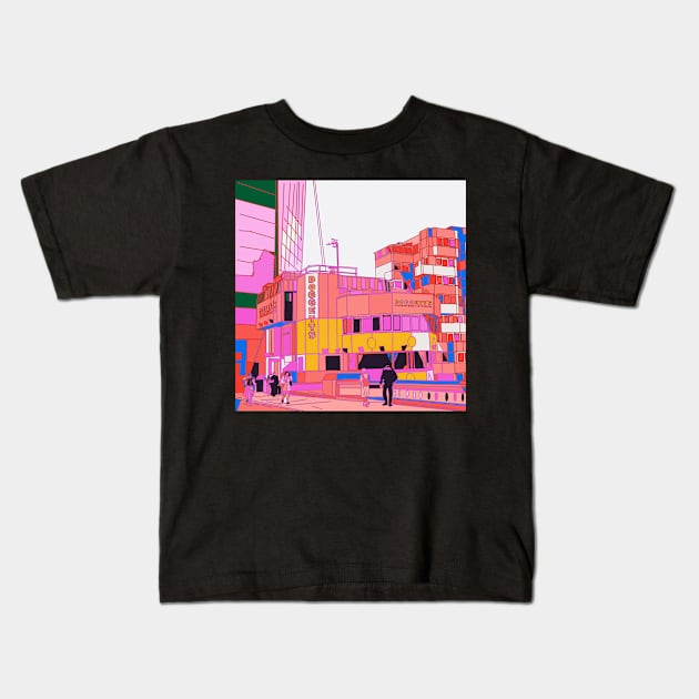 London Pub Kids T-Shirt by juliechicago